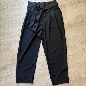 Madewell Black Drapey Paperbag Pants